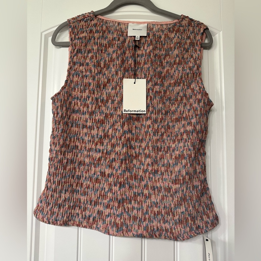 Reformation Dusk Tank Top in Cotton Candy